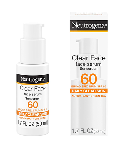 Neutrogena Clear Face Serum  Spectrum SPF 60, Sunscreen 1.7 fl. oz - LC SKINCARE