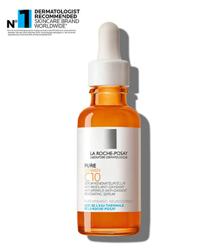 La Roche-Posay Pure Vitamin C Face Serum with Hyaluronic Acid & Salicylic Acid, Anti Aging Face Serum for Wrinkles & Uneven Skin Texture to Visibly. - LC SKINCARE