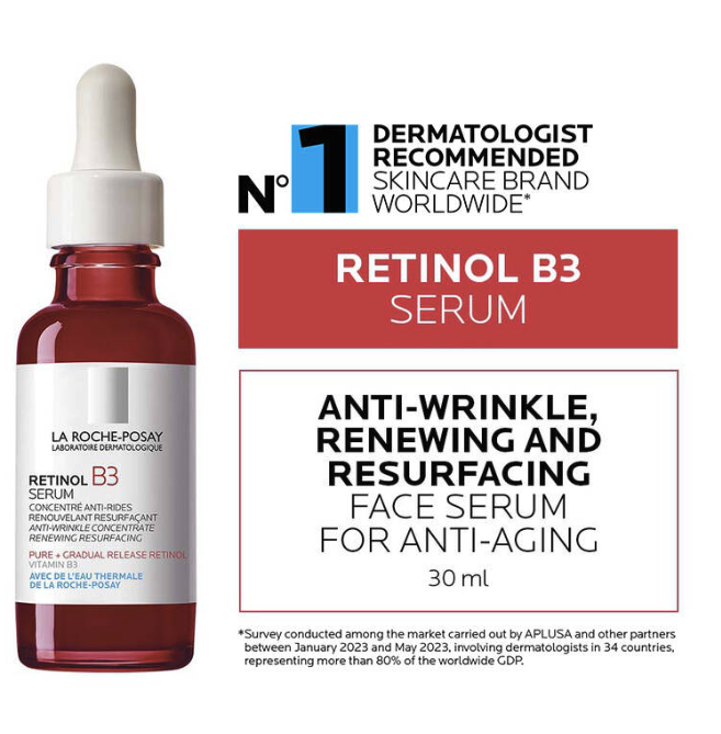 La Roche-Posay Retinol B3 Anti-Aging Face Serum, 1.0 Fl. Oz