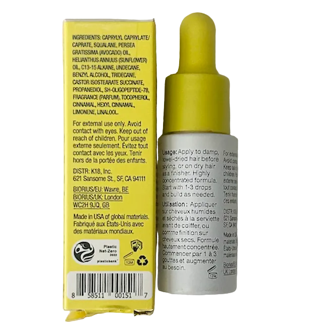 K18 Biomimetic Hairscience Molecular Repair Hair Oil 10ml
