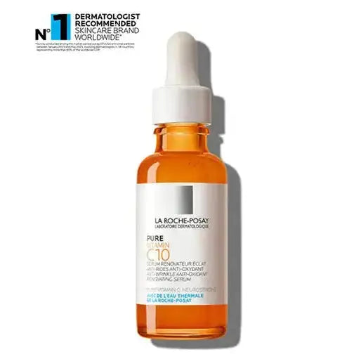 La Roche-Posay Pure Vitamin C Face Serum with Hyaluronic Acid & Salicylic Acid, Anti Aging Face Serum for Wrinkles & Uneven Skin Texture to Visibly. - LC SKINCARE
