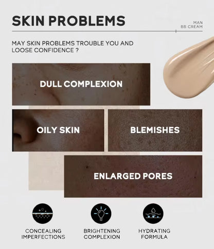 Men BB Cream SPF 15 PA++, Full-Coverage Foundation