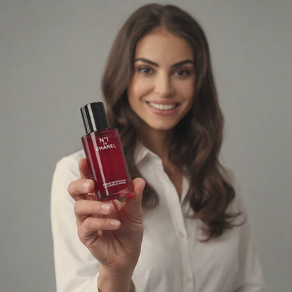 Chanel N1 De Red Camellia Revitalizing Serum First I love it's fragrance and very smooth texture #chanel  #skincare  #skincareroutine